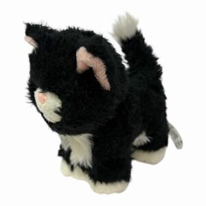 American Girl Doll Pet Black White Cat Kitty Licorice Poseable Plush 5" (2017)